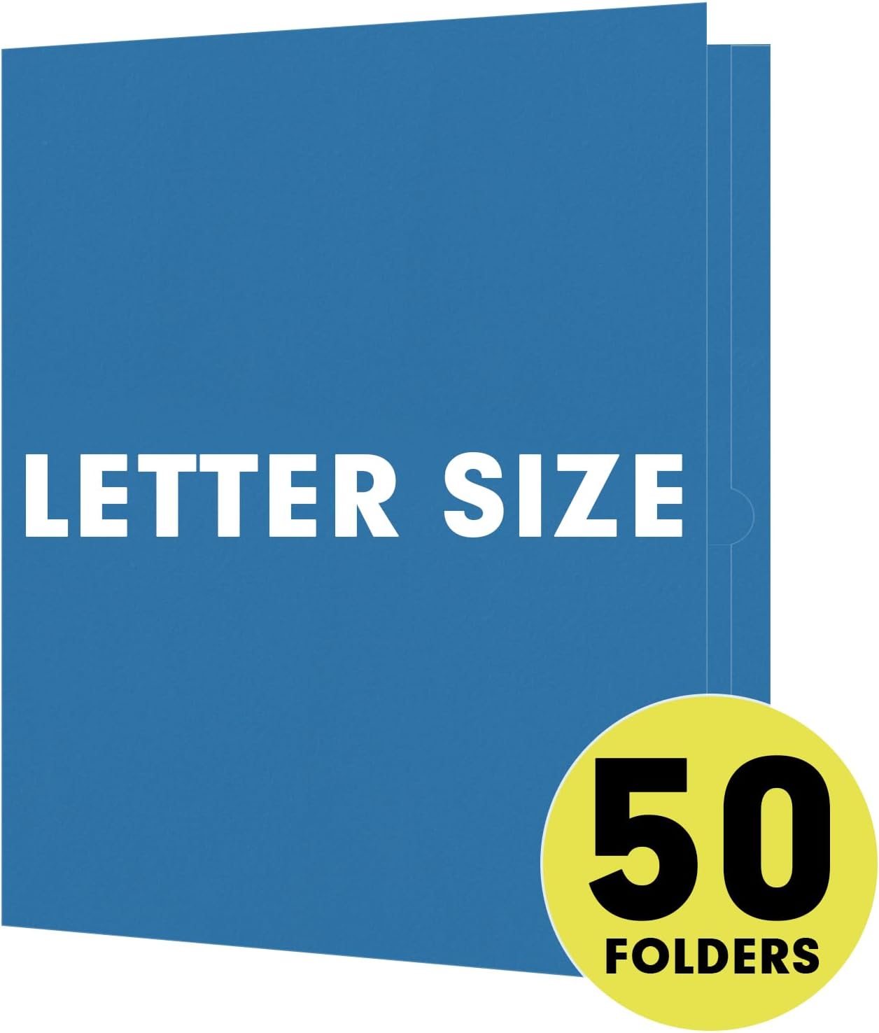 50 Pack 2 Pocket Folders - Letter Size, Navy Blue