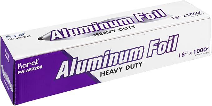 Karat 18” x 1000' Heavy Duty Aluminum Foil Roll | 1000 Feet Long | Industrial Size and Strength
