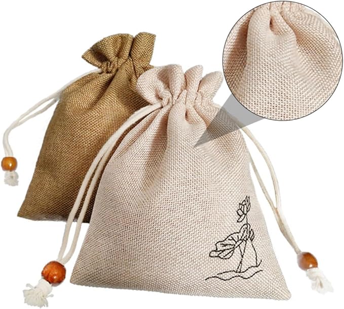 2Pcs Natural Fragrance Sachets for Closet and Freshening Cotton Linen Air Fresh Bags with Dried Flowers Floral Scent Eliminates Odors for Cars Suitcases Handbags Random Color