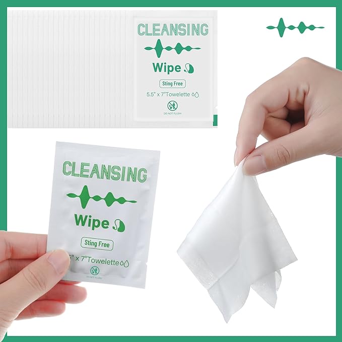 Timgle 200 Count Hearing Aid Wipes Individually Wrapped Cleaning Towelettes Phone Laptop Cleaner Wipes for Earwax Earbuds Sweat Earmold Earplugs in Ear Monitors Clean Removal (Green)