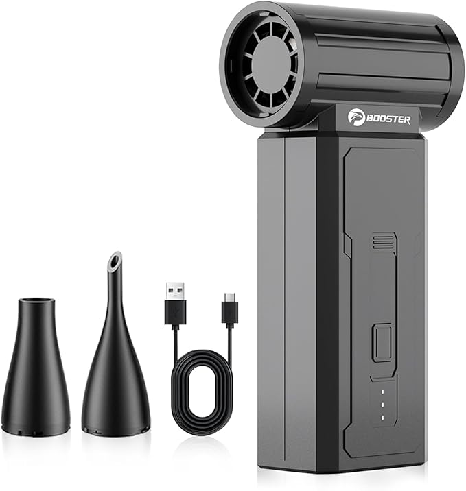 Compressed Air Duster-100000RPM Powerful Electric Air Duster, 4-Gear Adjustable Mini Blower,One-tap Turbo, Fast Charging, Dust Blower for Computer, Keyboard, House, Outdoor and Car