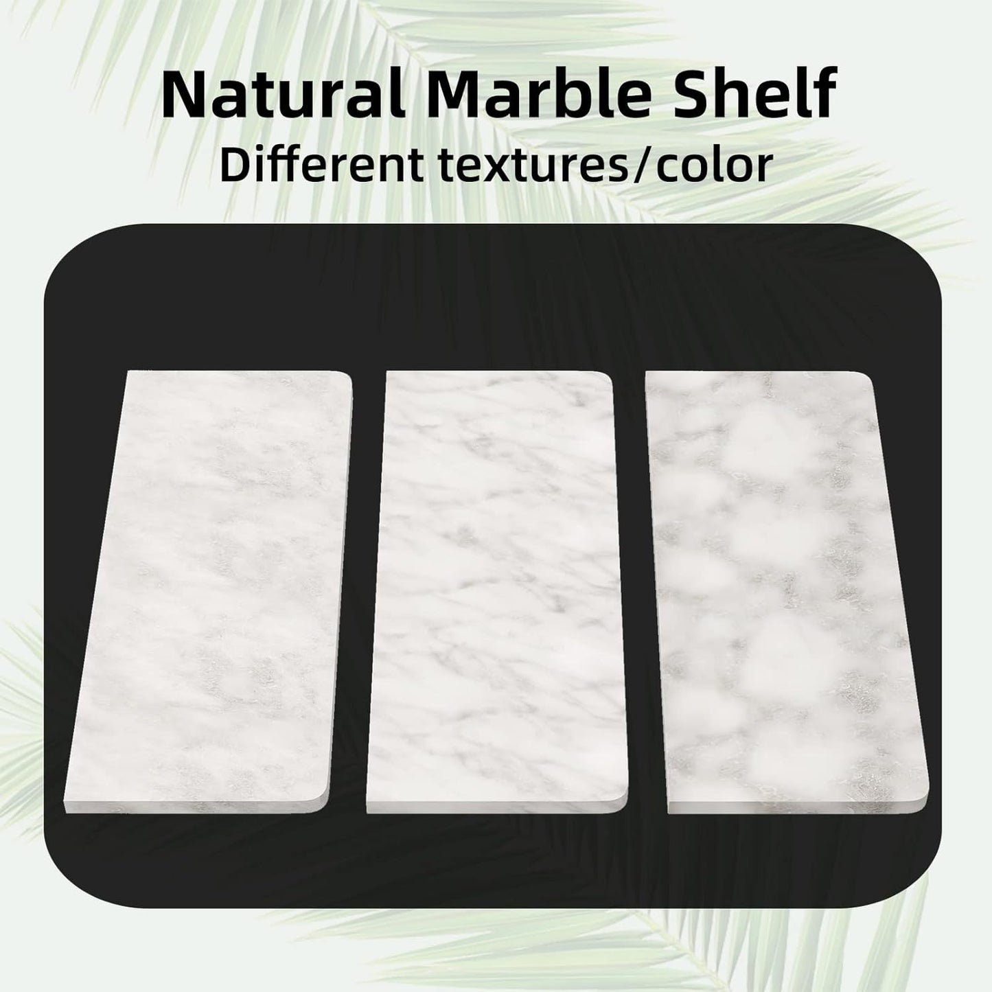 Brushed Nickel Toilet Paper Holder with Shelf, New Upgrade Double Toilet Paper Holder with Storage, Marble Roll Toilet Paper Wall Mount for Bathroom Washroom