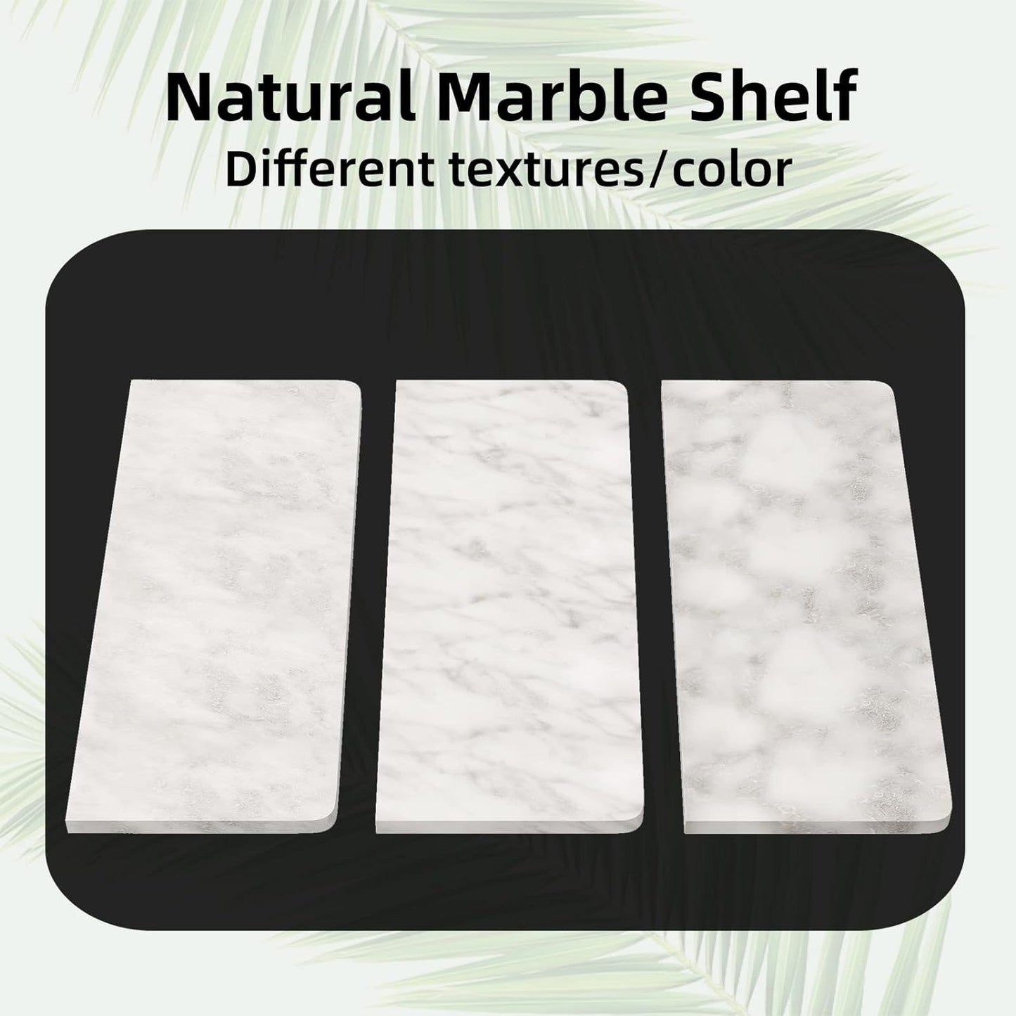 White Toilet Paper Holder with Shelf, New Upgrade Double Toilet Paper Holder with Storage, Marble Roll Toilet Paper Wall Mount for Bathroom Washroom