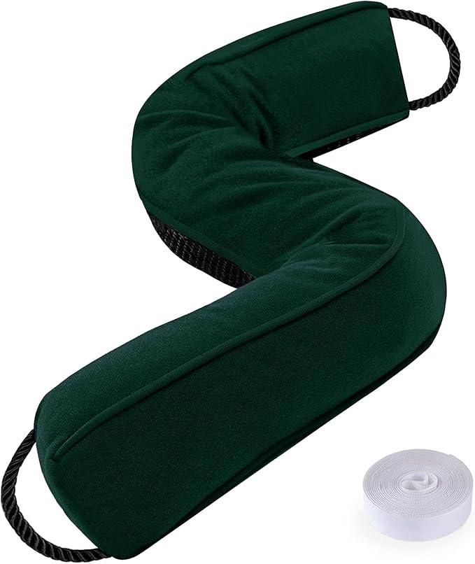 Sunolga Door Draft Stopper Blocks Hot and Cold Air with Removable Washable Cover for Bottom of Door, All-Season Seal for Noise, Wind, Door Sweep for Gaps Up to 3", Home Essentials, 38", Dark Green