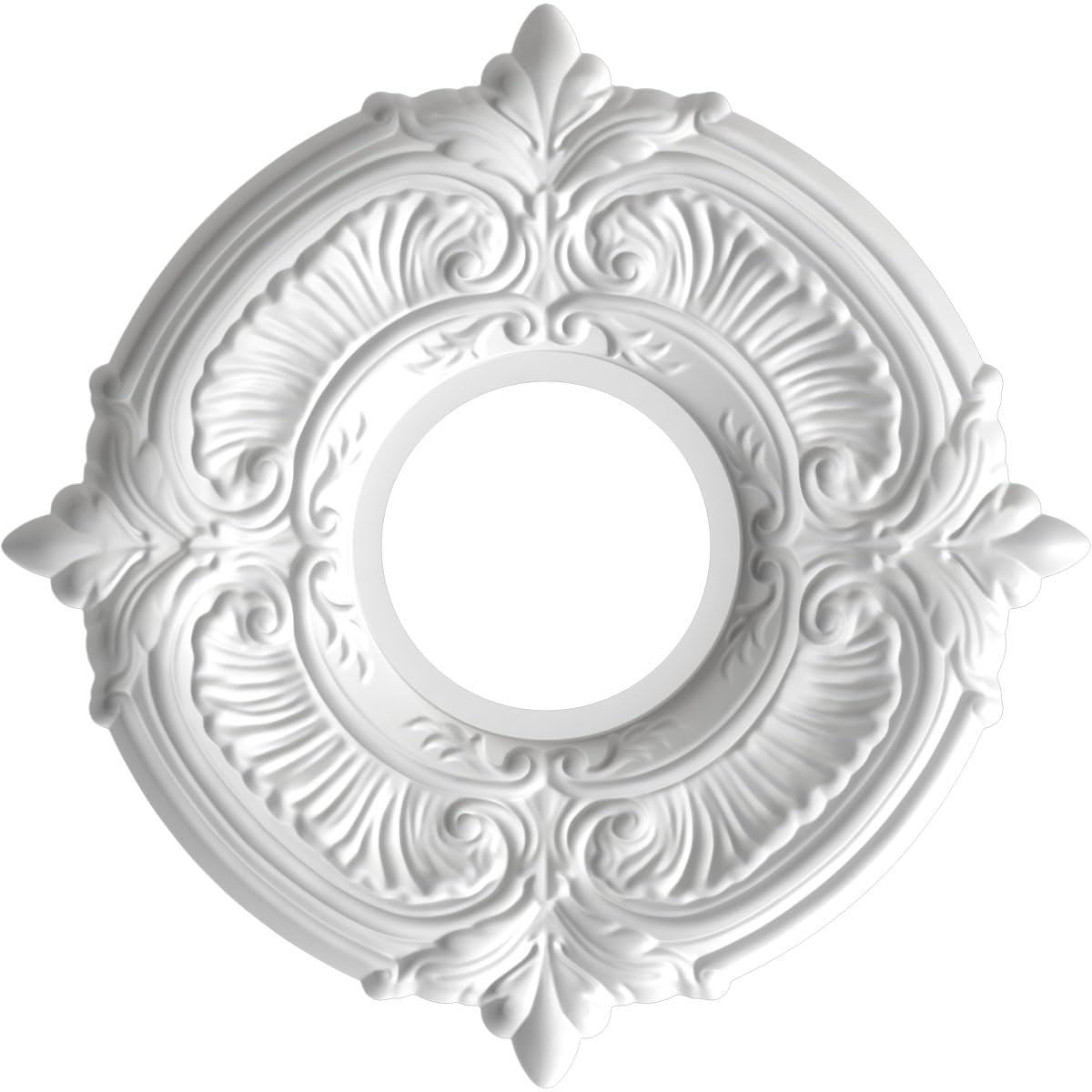 Ekena Millwork Cmp10Atepe Attica Thermoformed Pvc Ceiling Medallion (Fits Canopies Up To 4 1/8), 10Od X 3 1/2Id X 3/4P, Universa
