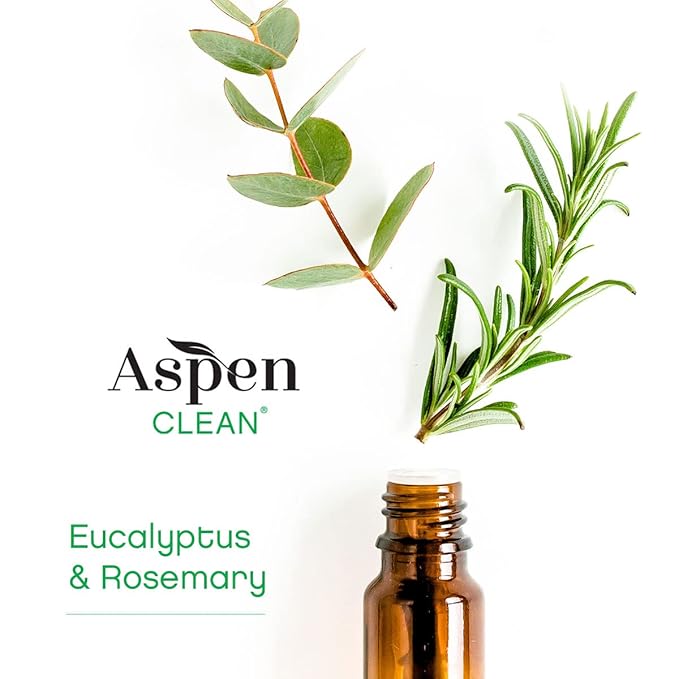 Eucalyptus Laundry Pods by AspenClean, New and Improved Packaging, Zero Plastic, EWG Verified™, Vegan, Non-Bio, Hypoallergenic Natural Laundry Detergent - 36 Count