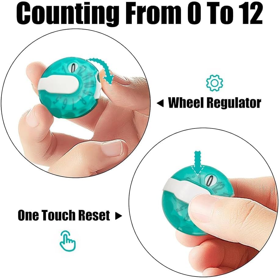 Golf Score Counter Compact Golf Score Tracker Set of 4 Multi-Colored Mini Stroke Counters for Easy Scoring on The Green