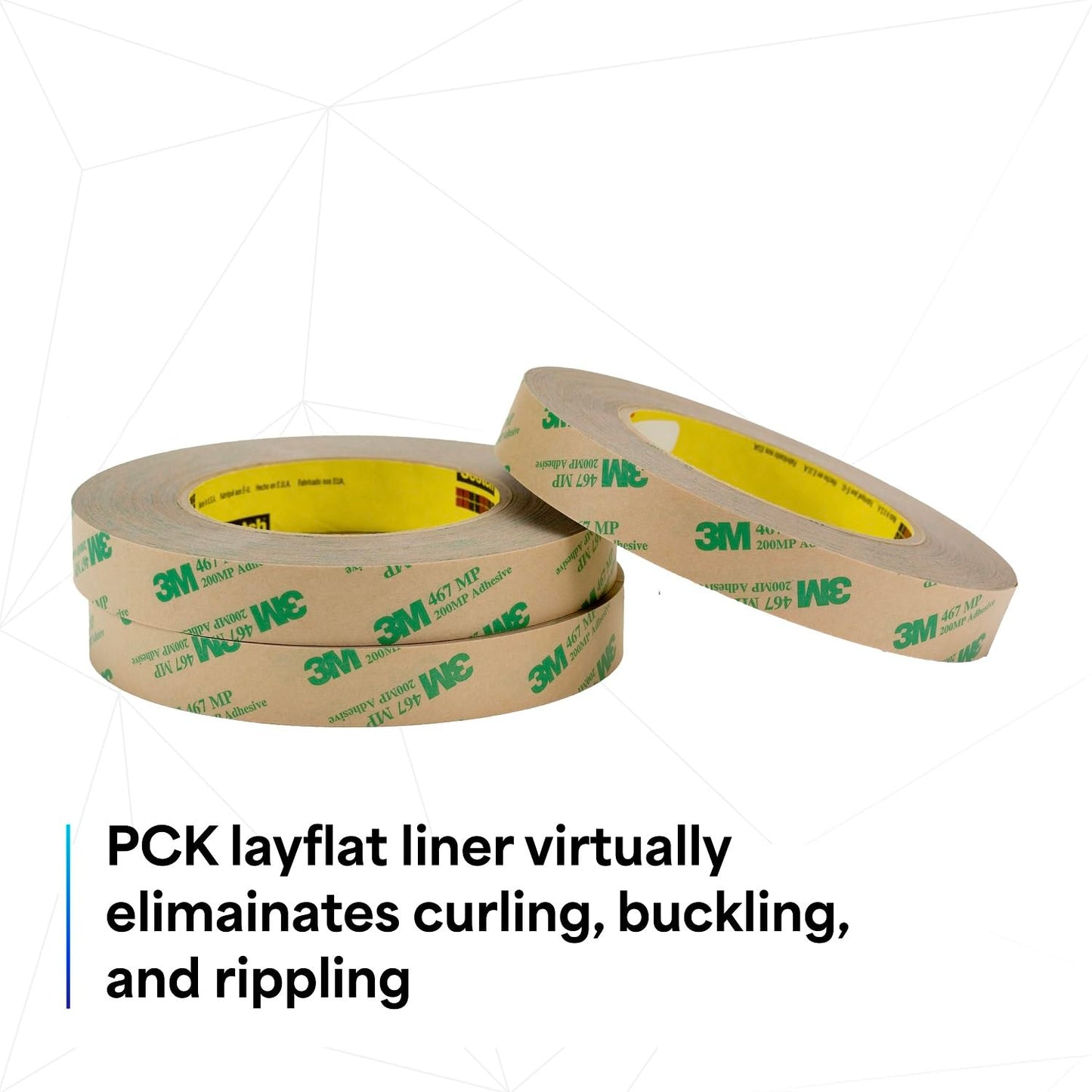 3M 468MP Adhesive Transfer Tape, 1" Width x 20yd Length (1 roll)