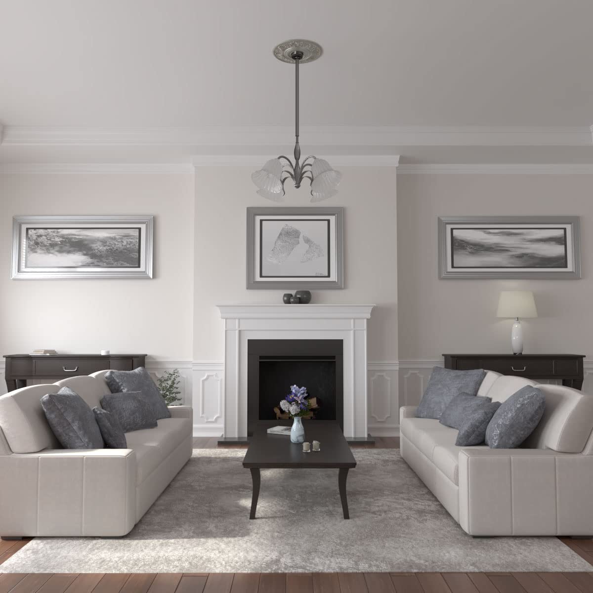 Ekena Millwork Cm20Vifls Vienna Ceiling Medallion, Flash Gold