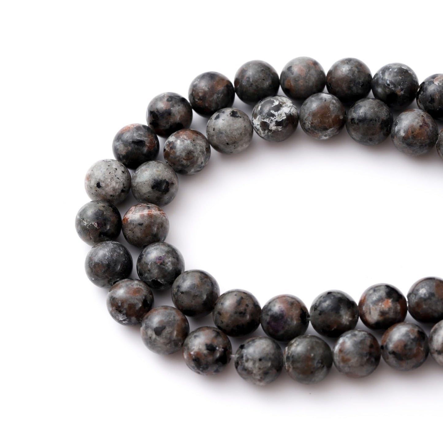 8mm 45pcs DIY Natural Flame Stone Yooperlite Beads Round Healing Crystal Gemstone Loose Beads for Jewelry Making Handmade Bracelet Necklace