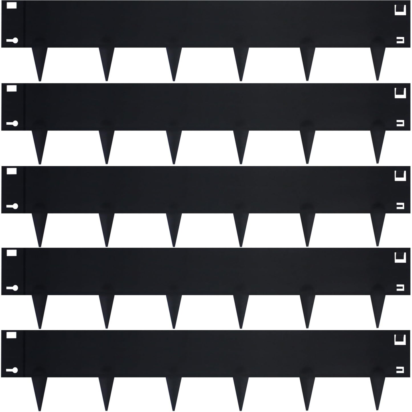 YXJSTO 5 Pack Steel Landscape Edging,Metal Landscape Edging 40 Inch Strips, Metal Garden Edging 8 inch Depth, Steel Edging for Landscaping
