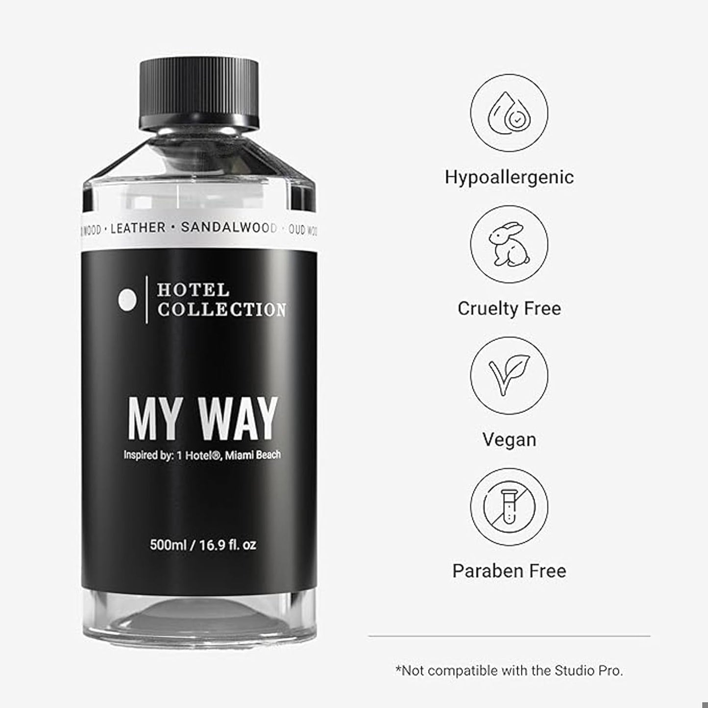 Hotel Collection - My Way Essential Oil Scent - Luxury Hotel Inspired Aromatherapy Scent Diffuser Oil - Lush Sandalwood, Warm Virginia Cedar, & Beautiful Iris - 6.7 fl oz 200mL