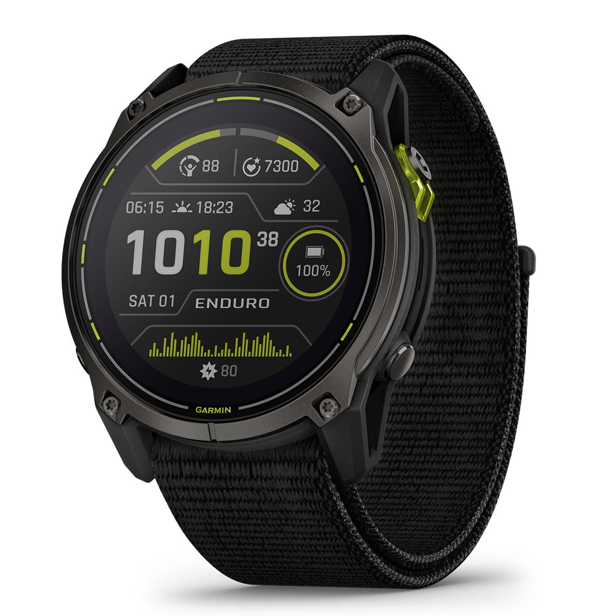 Garmin Enduro 3 Ultraperformance Gps Smartwatch Bundle - Solar Charging, Maps, Built-In Led Flashlight With Ultrafit Nylon Band