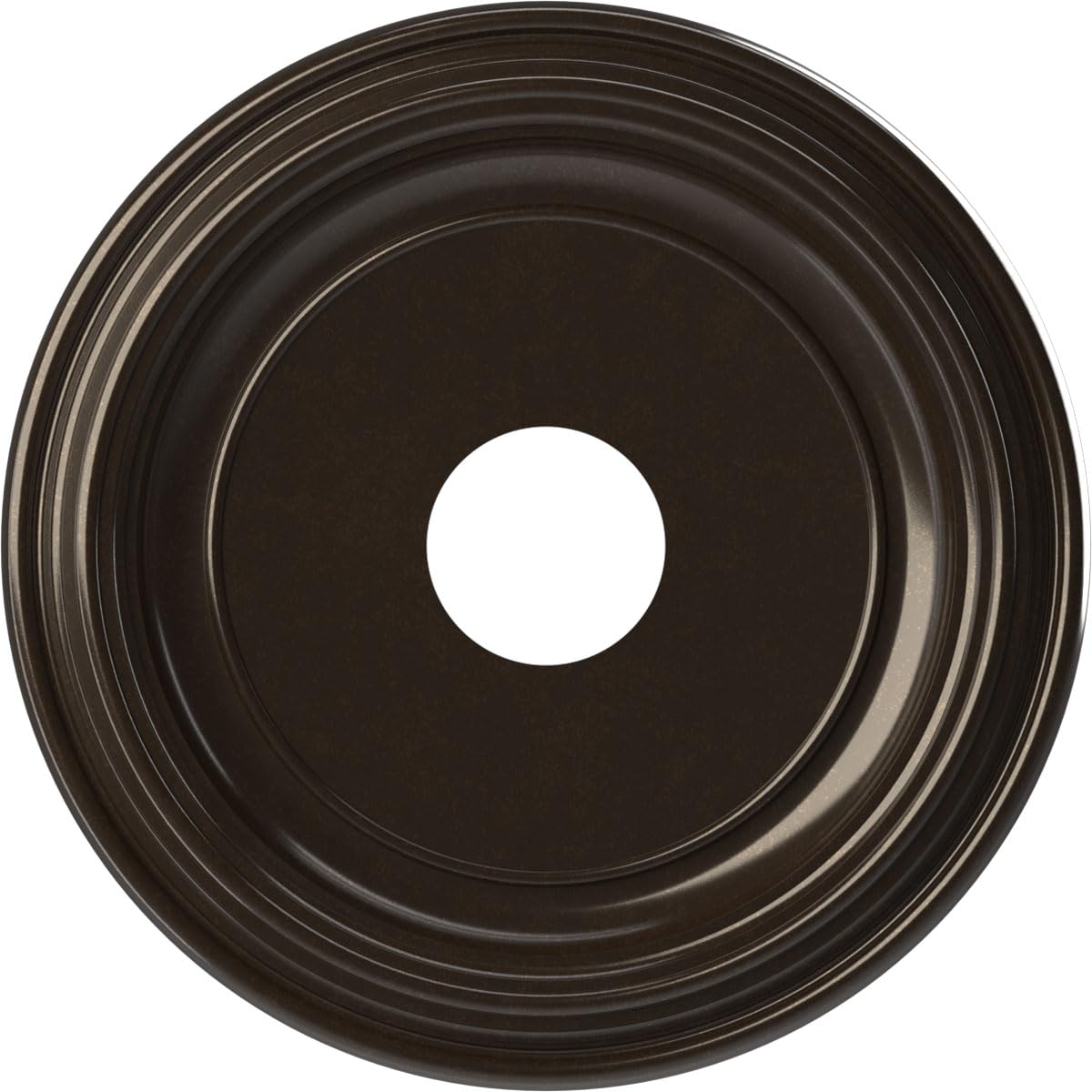 16Od X 3 1/2Id X 1 3/8P Traditional Thermoformed Pvc Ceiling Medallion (Fits Canopies Up To 9 1/2), Universal Metallic Rustic Mi