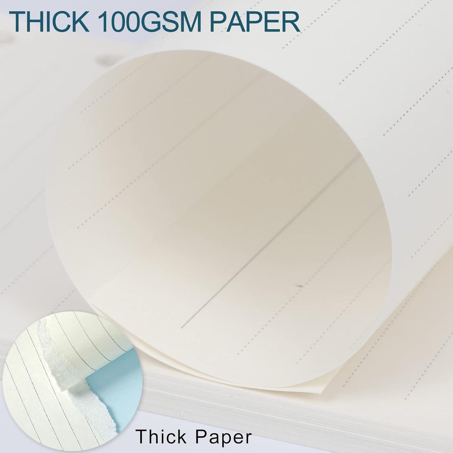 A5 Refill Paper, [3 Pack] Toplive 100GSM Thick Refillable 6 Hole Filler Inserts - 135 Sheets (270 Pages) for 6 Ring Binder Journal Notebook, Lined