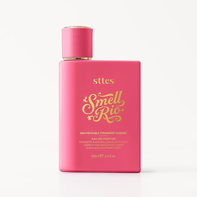 Sttes Perfume 606# Hair Perfume for Women – Long-Lasting Strawberry, Candy, Vanilla & Marshmallow Gourmand Fragrance Eau de Parfum 100ml (3.4 fl oz) – Pressable Strawberry Gummies