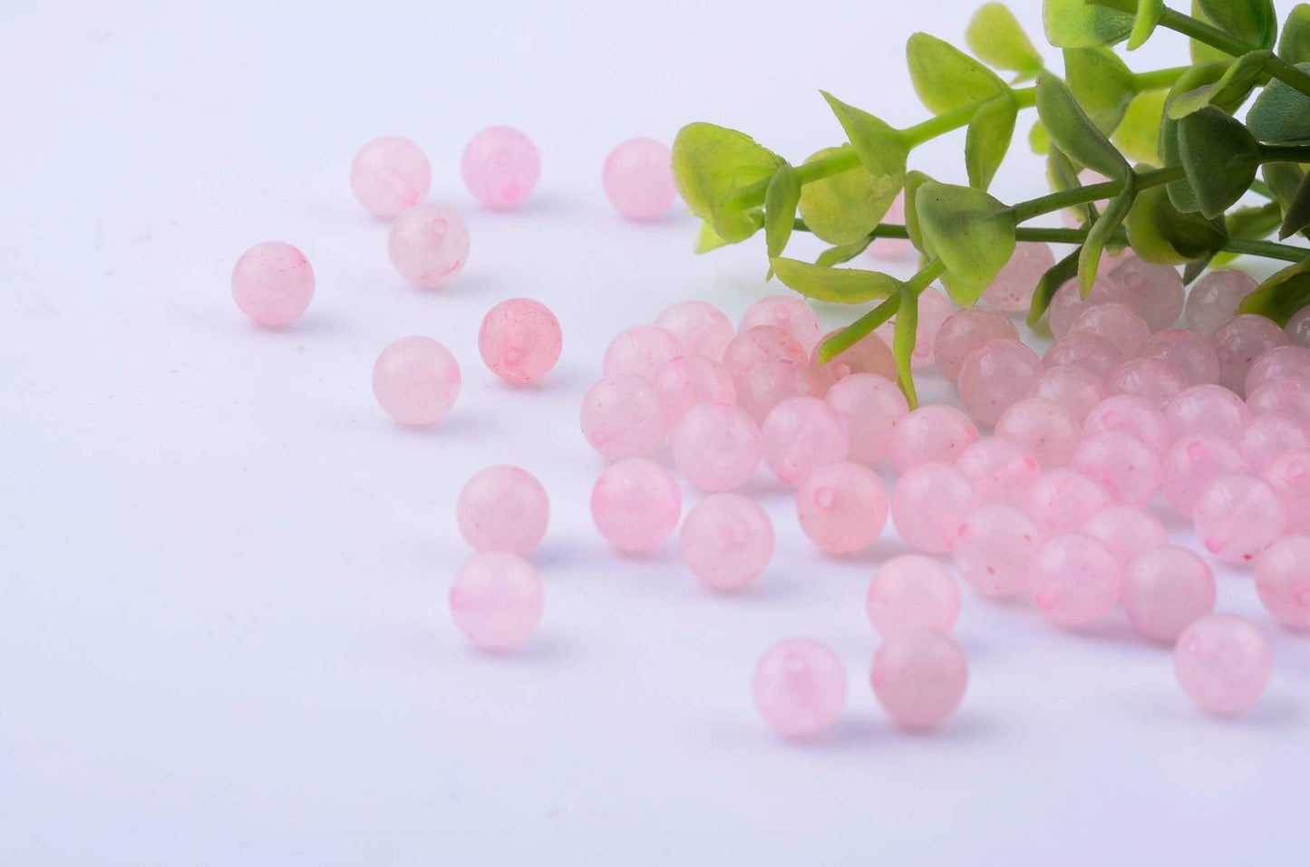 Natural Stone Beads 100pcs 10mm Rose Quartz Round Genuine Real Stone Beading Loose Gemstone Hole Size 1mm DIY Charm Smooth Beads for Bracelet Necklace Earrings Jewelry Making (Pink Rose Quartz, 10mm)