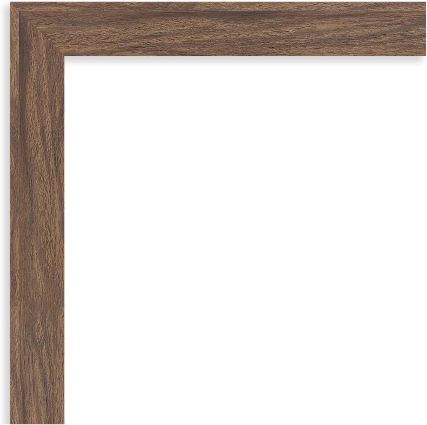 Amanti Art Brown Wall Mirror 27x21 Pia Medium Brown Narrow Rectangle Bathroom Mirror for Wall Decor Living Room, Medium Casual Frame, Hangs Horizonally and Vertically, Bathroom Decor, Beveled Edge