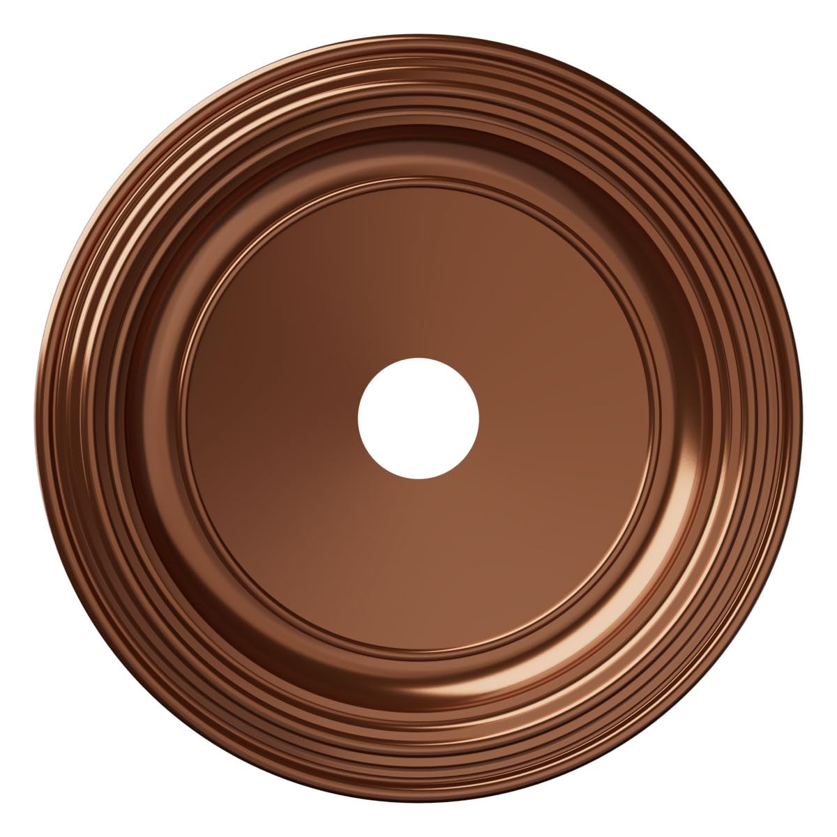 Ekena Millwork 22Od X 3 1/2Id X 1 1/2P Traditional Thermoformed Pvc Ceiling Medallion (Fits Canopies Up To 13 1/2), Bright Coat
