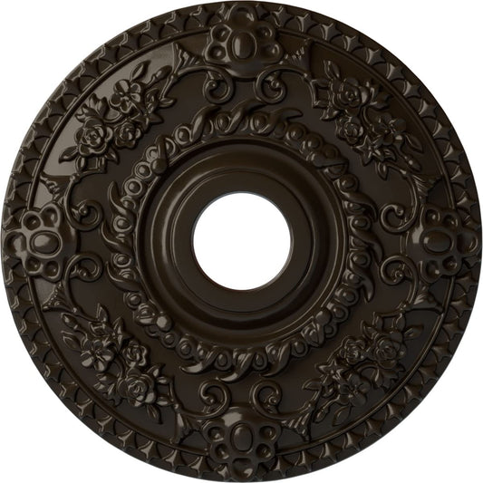 Ekena Millwork Cm18Roshf Rose Ceiling Medallion, Stone Hearth