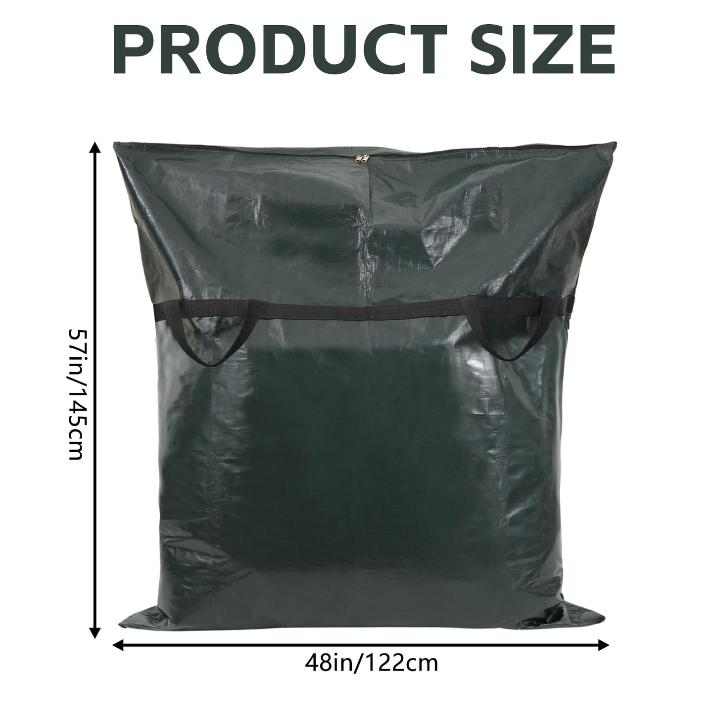 YEXEXINM Pool Safety Cover Stowaway Bag with 4 Carry Handles 48x57 Inch Waterproof Heavy-Duty Pool Cover Storage Bag Pool Cover Stowaway Bags for Winter Pool Covers & Safety Covers Packing