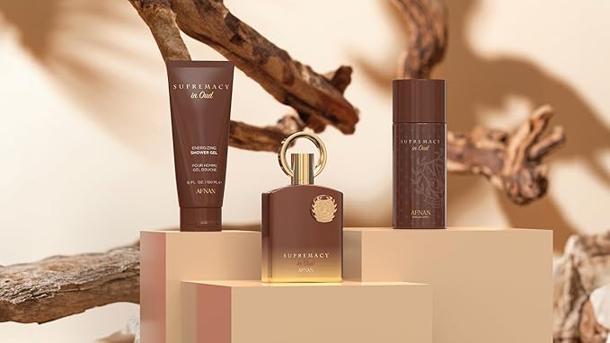 Afnan Supremacy in Oud Luxury Perfume Gift Set - Extrait De Parfum (3.4 oz) + Deodorant (5.1 oz) + Shower Gel (5.1 oz) | Intense & Opulent Oud Fragrance