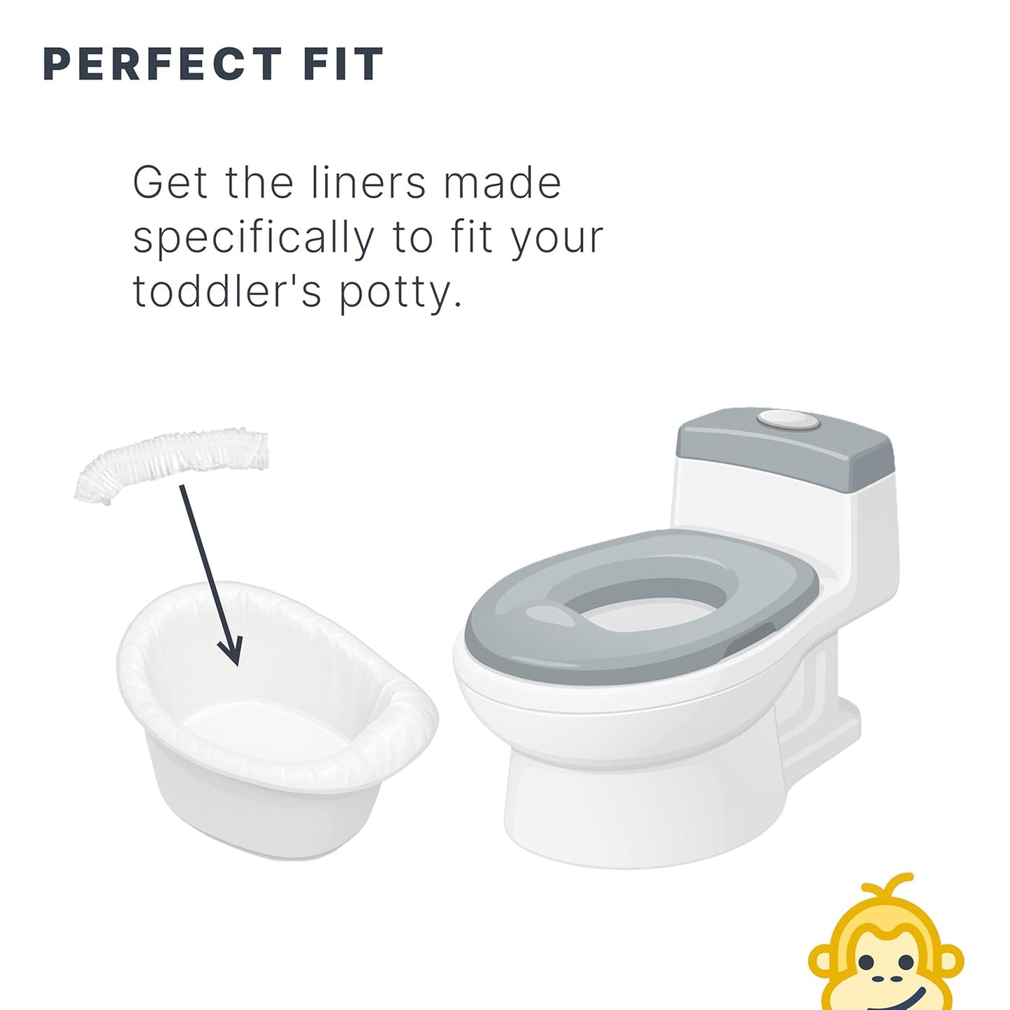 Premium Refill Potty Bags - Strong, Leak-Proof Bags for Travel Potties, Potty Chairs, Potty Seats & Portable Toilets (Regular Size, 60, Count)