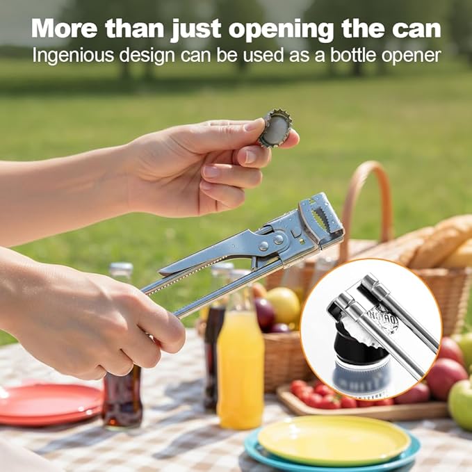 Jar Opener for Weak Hands, 2026 Upgrade Multifunctional Adjustable Stainless Steel Jar Opener, Easy to Use Stainless Steel Tight Jar Lid Opener for Seniors (2, 7.5 in)