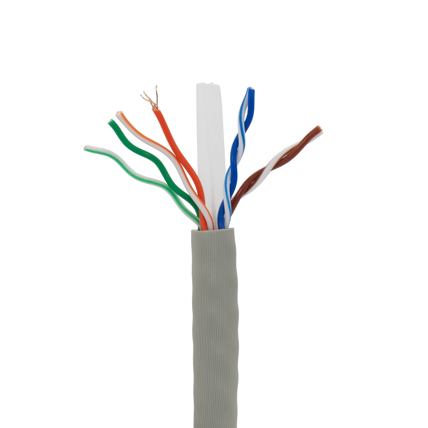Cat6A Ethernet Cable Spool - High-Speed 500Mhz For Networking, 10 Gigabit Stranded, Utp, 1000 Feet, Gray