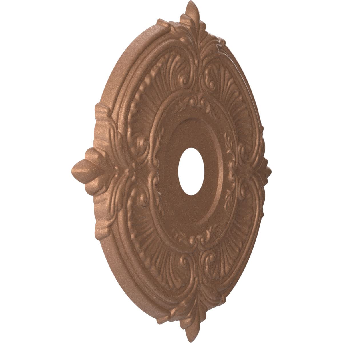 Ekena Millwork 22Od X 3 1/2Id X 1P Attica Thermoformed Pvc Ceiling Medallion (Fits Canopies Up To 7 3/4), Aged Copper