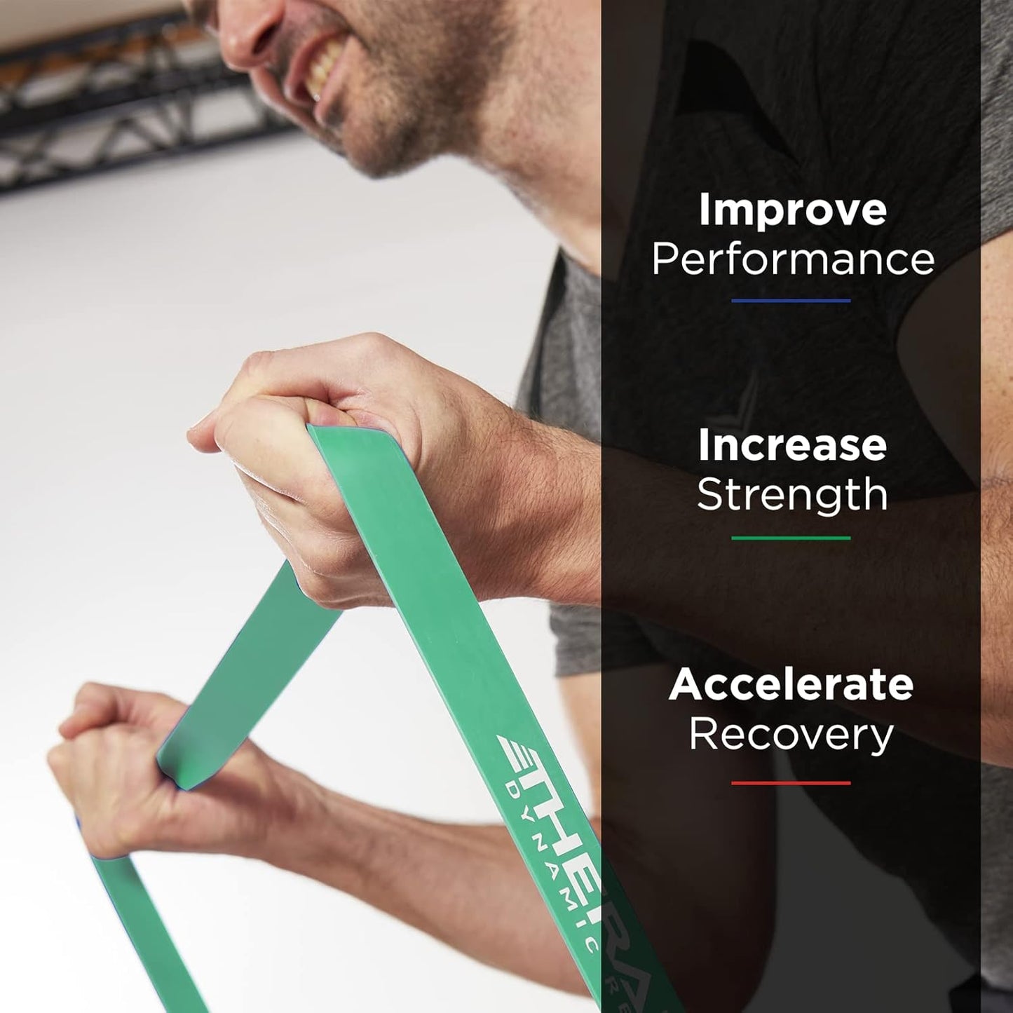THERABAND High Resistance Bands, Set of 4 Elastic Super Bands for Improving Flexibility, Injury Rehab, & Full Body Workouts, Heavy Duty Stretch Bands for Exercise, Light, Medium, Heavy, X-Heavy Bands