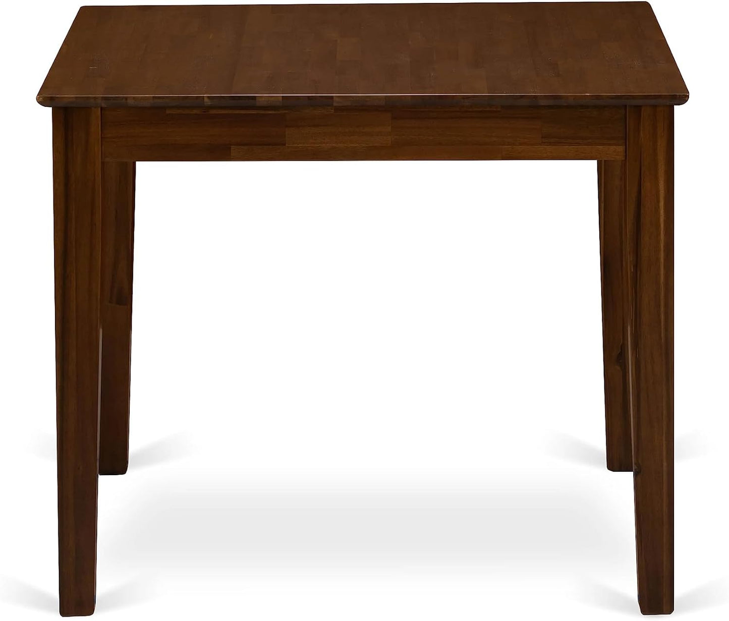 East West Furniture OXSI5-AWA-04 5 Piece Dinette Set for Small Spaces Contains a Square Modern Dining Table and 4 Upholstered Parson Chairs, 36x36 Inch, Antique Walnut