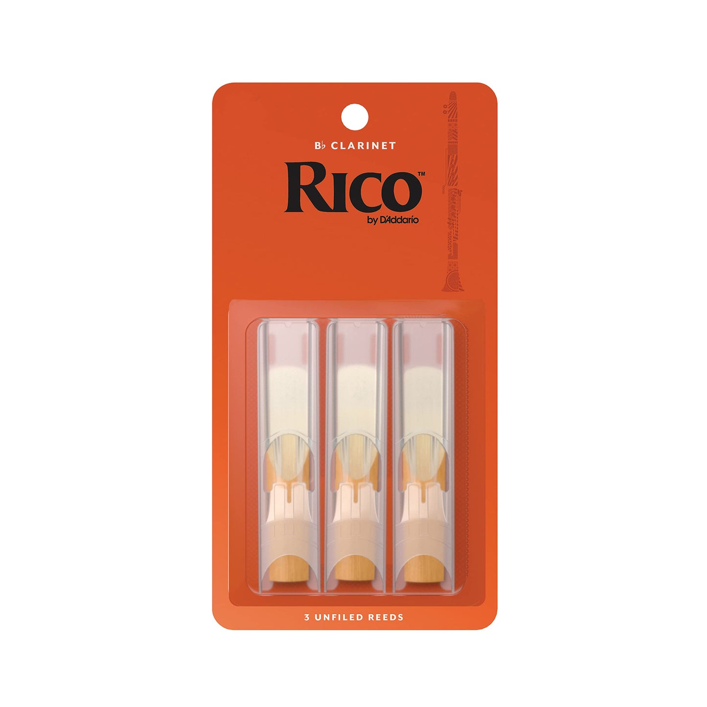 Daddario Woodwinds, Rico Bb Clarinet Reeds, Rca0330, Strength 3.0, 3-Pack