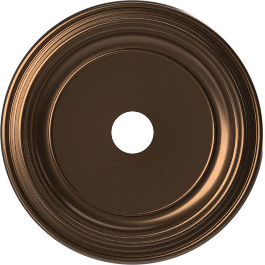 22Od X 3 1/2Id X 1 1/2P Traditional Thermoformed Pvc Ceiling Medallion (Fits Canopies Up To 13 1/2), Metallic Antique Brass