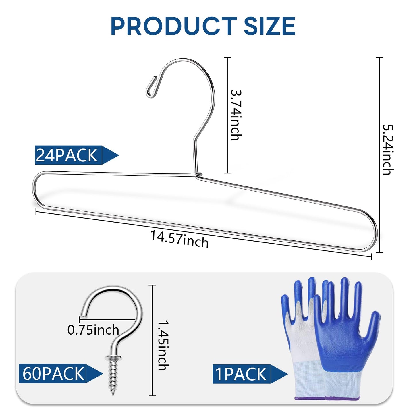 24 Pack Cabinet Door Painting Hanger, 14.57” x 5.24” Door Painting Brackets with 60 Pcs Zinc Plated Metal Screw-in Cup Hooks, Paint Drying Rack for Cabinet Spraying, Art Drying Brackets