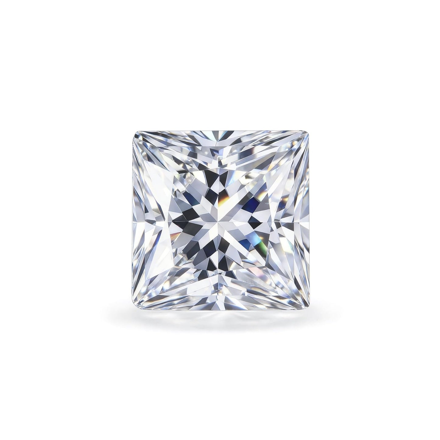 1-5 Carats Moissanite Loose Stone Lab Grown Synthetic Diamond Loose D Color Round/Oval/Heart/Princess/Cushion/Asscher/Pear/Marquise/Radiant/Emerald Cut Moissanite Loose Gem Stones for Ring Pendant Jewelry Making Gift (Princess Cut, 1 Carats)