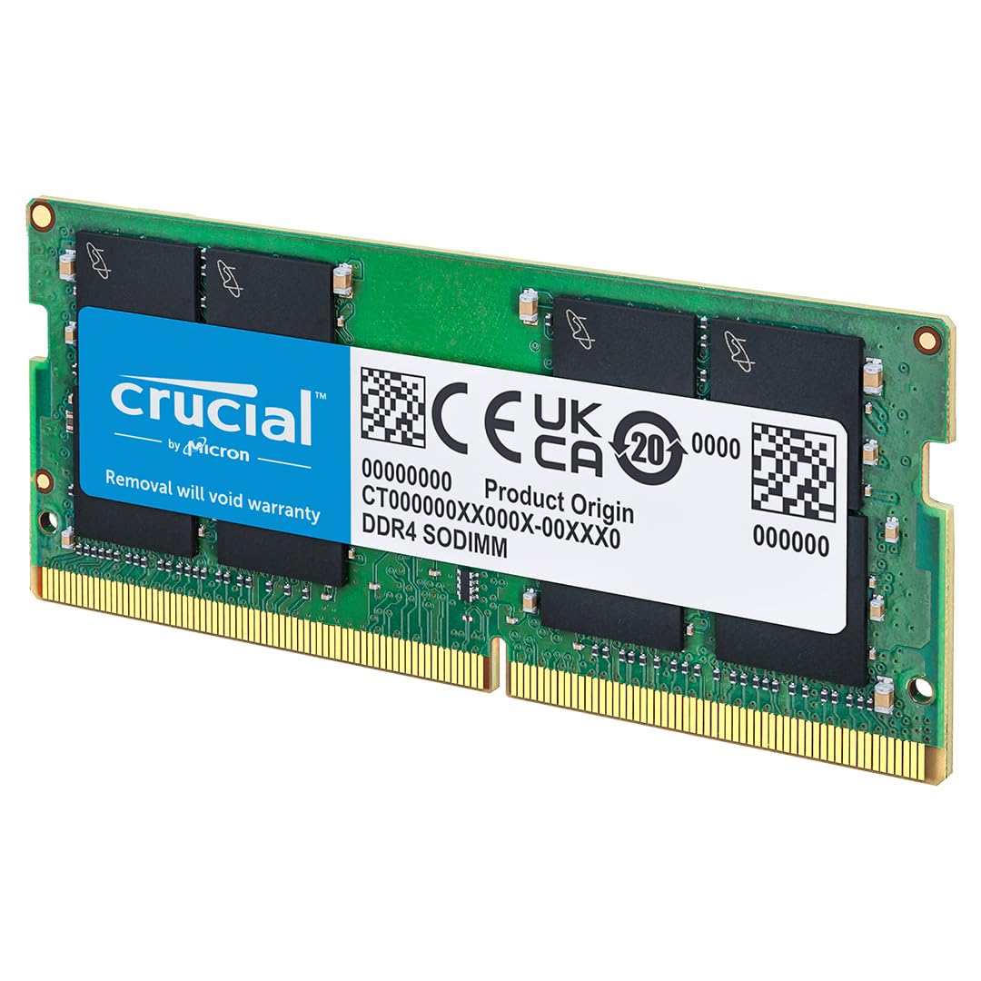 Crucial 8GB DDR4 RAM 3200MHz (PC4-25600)  Downclockable to 2933/2666MHz Laptop Memory  SODIMM 260-Pin CL22  Compatible with 13th Gen Intel Core and AMD Ryzen 7000 - CT8G4SFRA32A-New