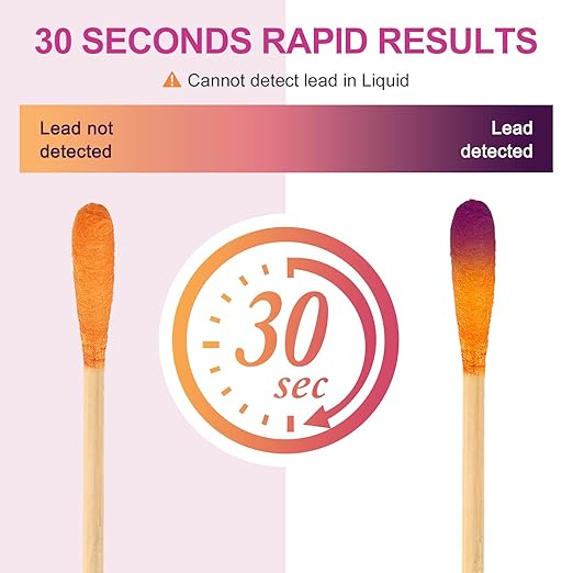 AAwipes Lead Test Kit 30 Swabs Enhanced Lead Testing Formulation at Home Lead Paint Test Kit Testing for Dishes Paint Cups Ceramics and All Surfaces - Quick Results in 30s Lead Detector (30)