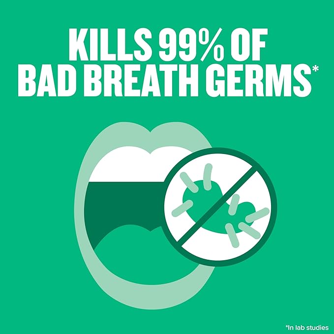 Listerine Freshburst Pocketmist Fresh Breath Oral Care Mist, Non-Aerosol Sugar-Free Minty Breath Refresher Spray to Kill 99% of Bad Breath Germs, Portable, Spearmint Flavor, 6 x 7.7 mL