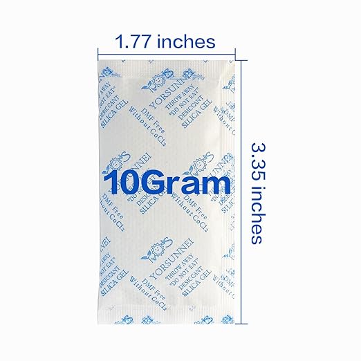 Silica Gel Packets 10 Gram [30 Packs], Reusable Desiccant Packs for Storage, Rechargeable Moisture Absorber Food Grade Silica Gel Packs for Moisture Control