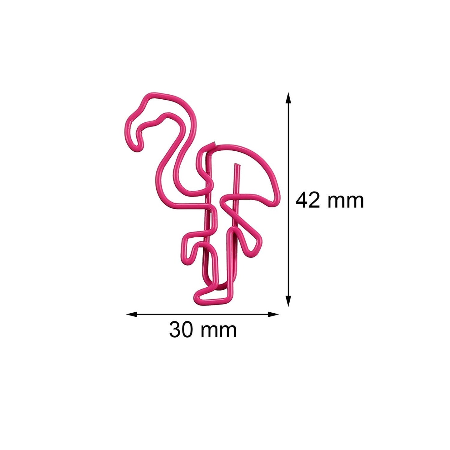 Frienda 105 Pieces Flamingo Paper Clips Flamingo Office Supplies Desk Accessories Metal Paper Clips for School Office Supplies