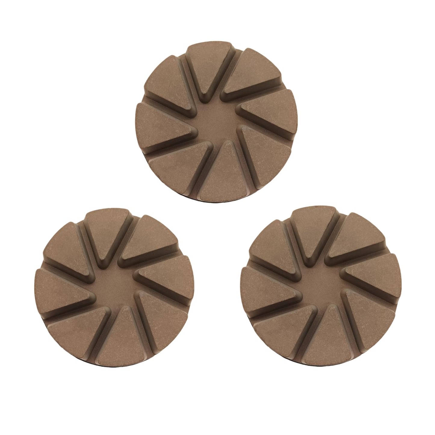 Hybrid Diamond Ceramic Polishing Pucks, Aggressive Concrete Terrazzo Floor Hook n Loop Grinding Pads, 3 Inch Long Using Life Transitional Discs,200# 3PCS