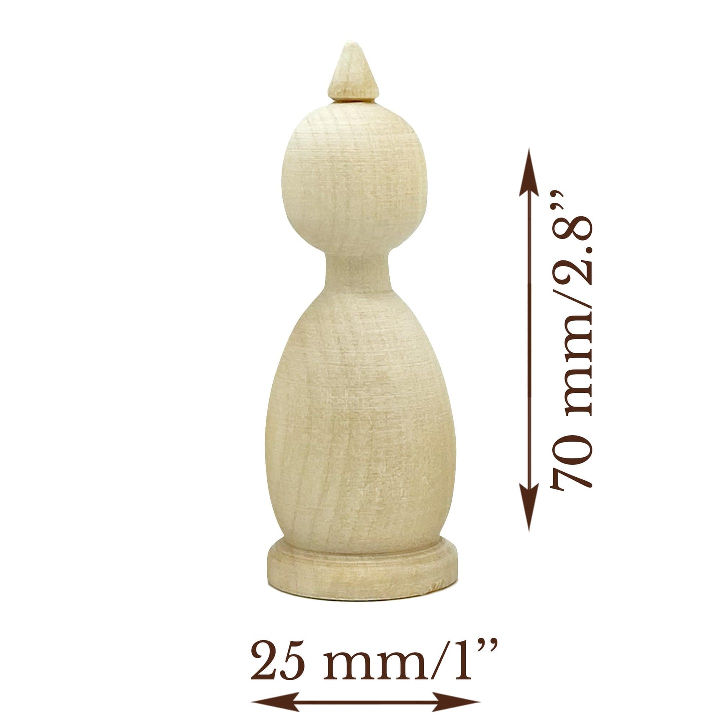 Wooden Peg Dolls Unfinished Paintable Figurines 10 pcs 2.8'' - Unfinished Wood Crafts to Make Your Own Key Holder, Fridge Magnets, Peg People Dollhouse Family