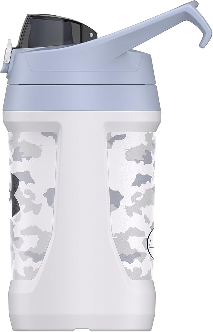 Under Armour 32 oz Insulated Water Bottles - Sports Water Jug with Fence Hook, Leak Resistant for Baseball, Football & More, 32 oz Insulated, White Woodland