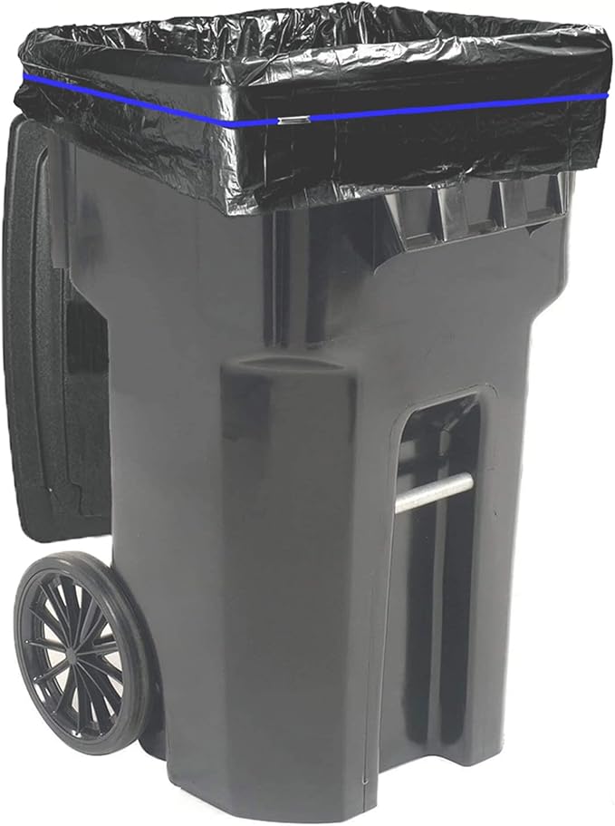 Trash Can Bands, Hongmed Heavy Duty Rubber Bands Fit 50 to 96 Gallon Cans for Kitchen/Office/Garage, Secure Large Garbage Bags(Black/Blue/Green)