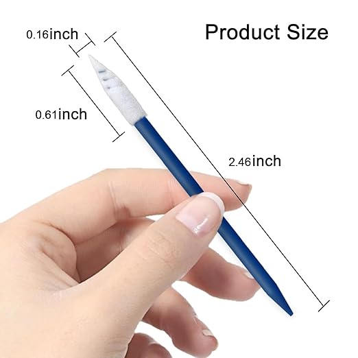 Wellgler's Electronics Cleaning swabs,Sponge tip Detail swabs, lint-Free Foam Swab (200pcs Navy Blue)