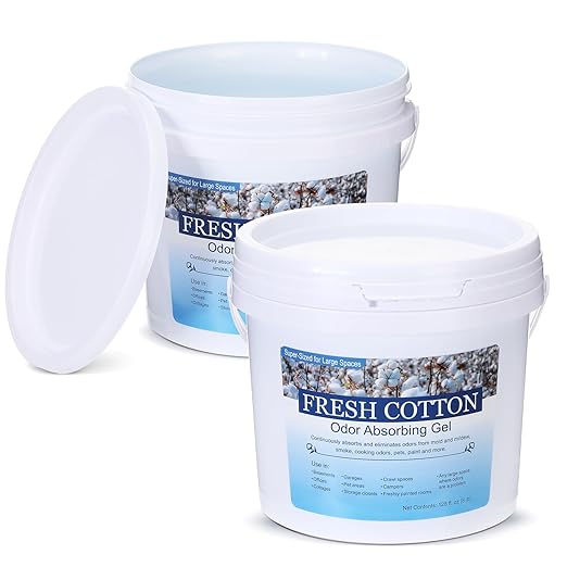 Nuanchu 2 Pack 1 Gallon Odor Absorber Gel Air Freshener & Odor Eliminator Fresh Cotton Scent Deodorizer Remover for Strong Smells Home Office Garages Commercial Buildings Outdoor