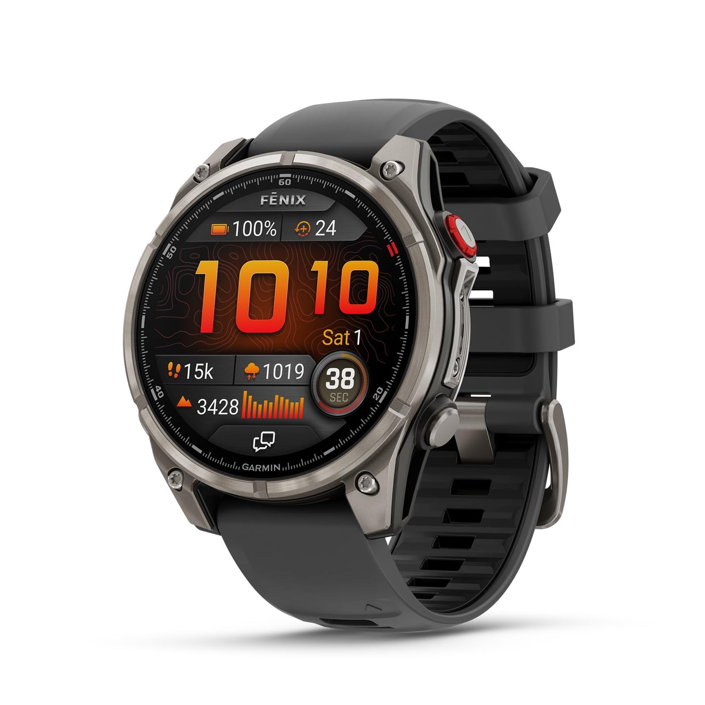 Garmin Fenix 8 Pro, 51Mm, Amoled Display, Premium Connected Multisport Gps Smartwatch, Inreach Technology, Sapphire, Titanium Wi