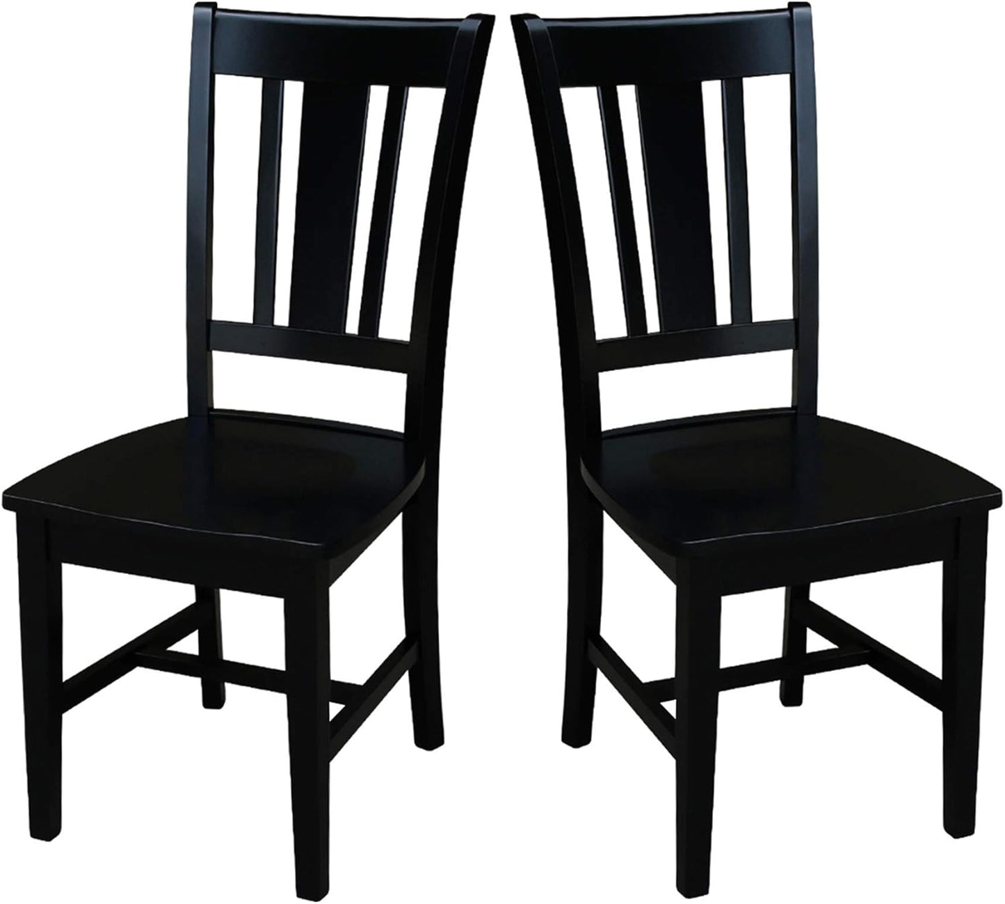 Set of Two San Remo SplatBack Dining Chairs, Black