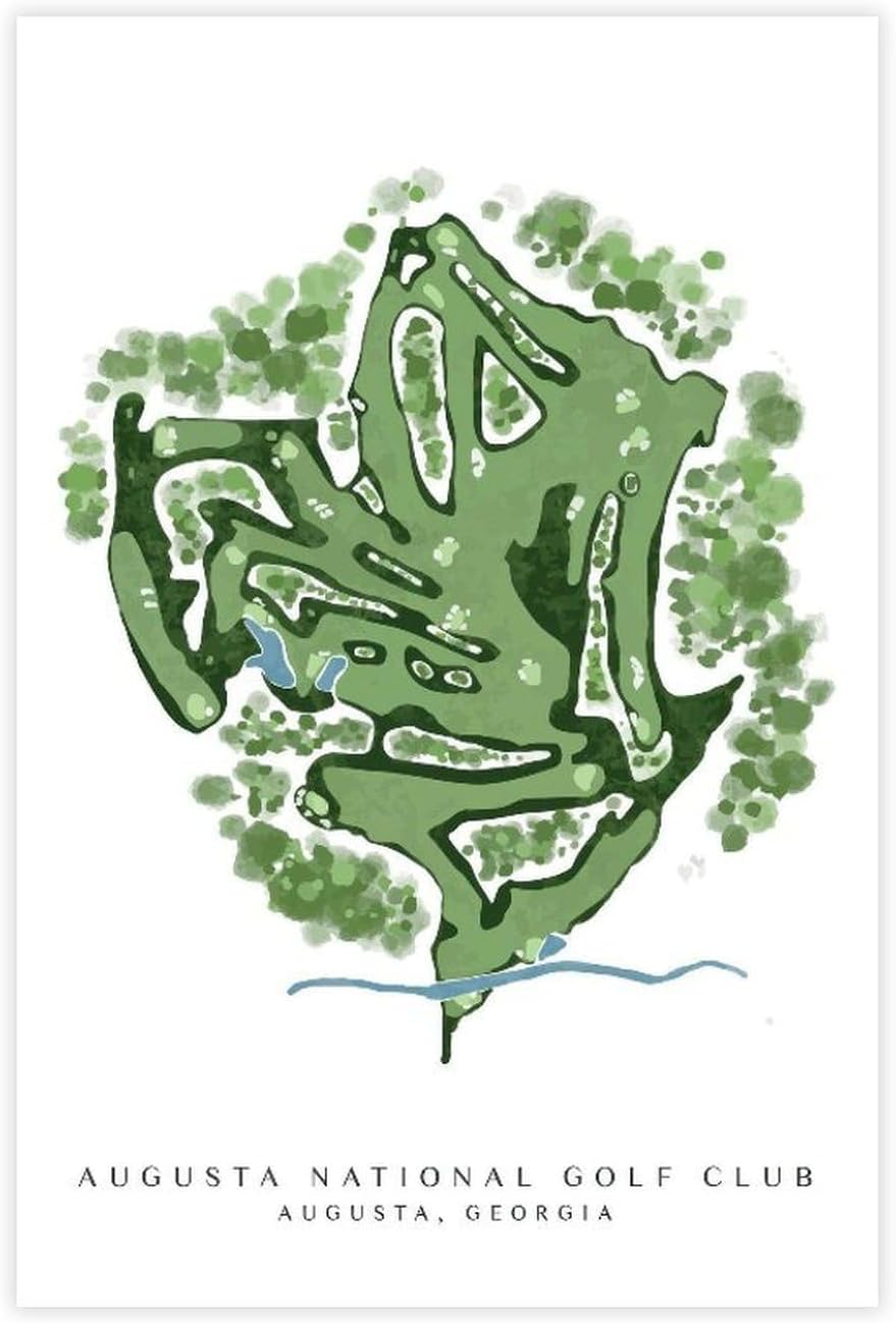 9W Golf Course Poster Green Scenery Decoration Wall Art for Office Living Room Unframe-style 24x36inch(60x90cm)